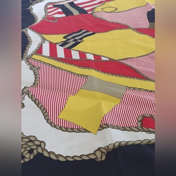 Authentic Cornelia James Nautical Scarf 35" Square - Picture 6 of 8